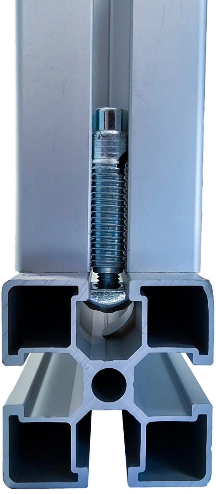 mise en situation Fixation automatique - profilé aluminium