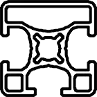 section profilé 30x30 1F