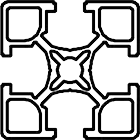 section profilé 40x40-leger