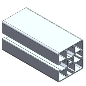 Profilé aluminium 45x45 - 3 faces fermées