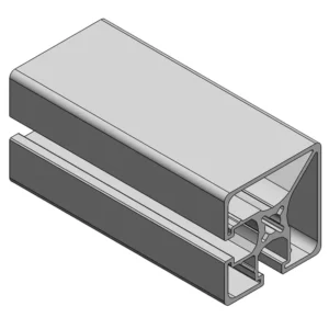 Profilé aluminium 45x45 - 2 faces fermées