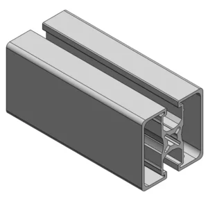 Profilé aluminium 45x45 - 2 faces fermées parallèle