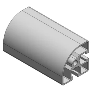 Profilé aluminium arrondi 45X90°R