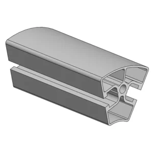 Profilé aluminium arrondi 45X45°R