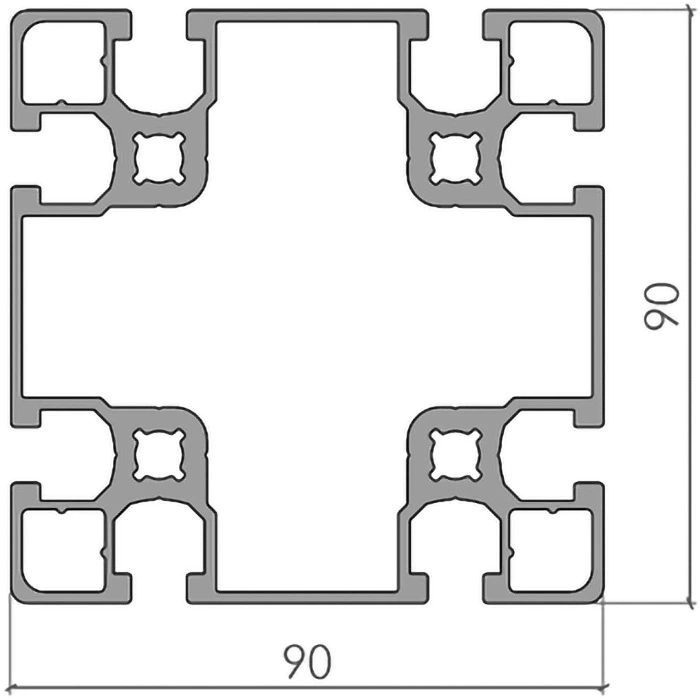 plan profilé aluminium 90x90 eco