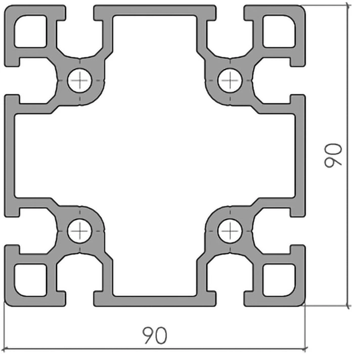 plan profilé 90x90