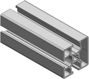Profilé aluminium 40x40 une face fermée