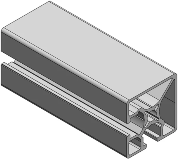 Profilé aluminium 40x40 deux faces fermées