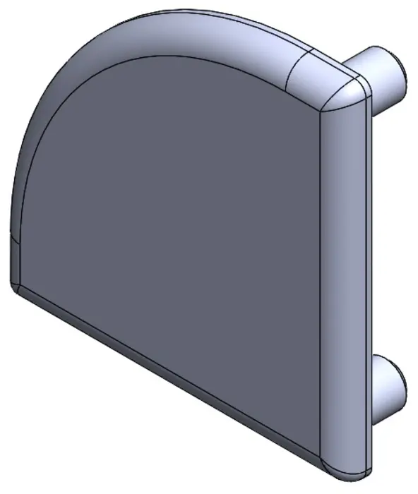 Embout pour profilé aluminium 30x90° R