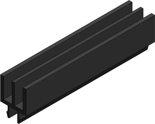 Profilé glissière double en PVC