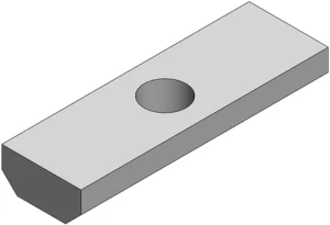 Coulisseau simple pour profilé aluminium