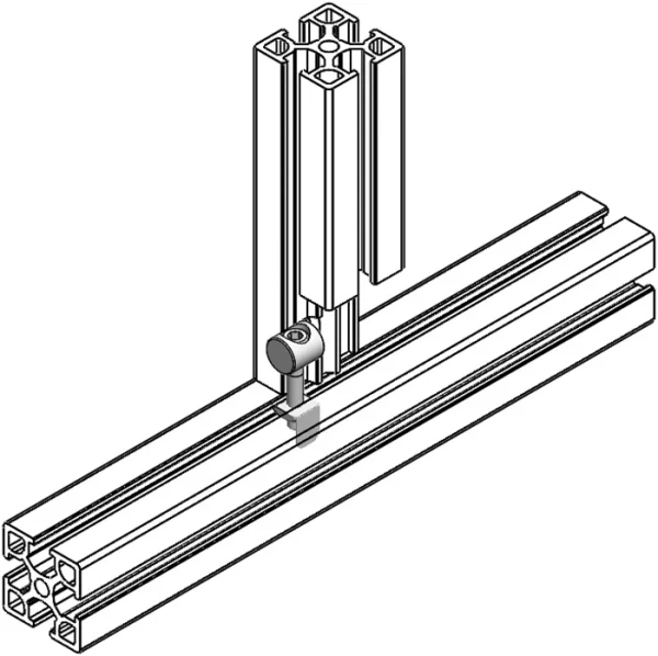 mise en situation Noix de serrage simple pour profilé aluminium