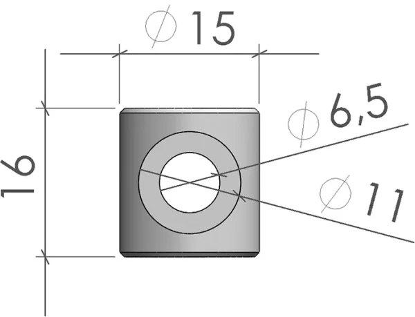 plan Noix de serrage simple pour profilé aluminium