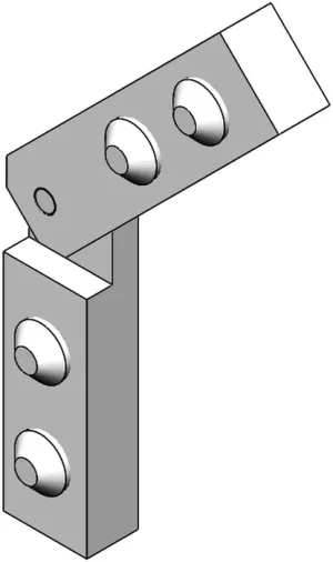 Fixation angulaire réglable pour profilé aluminium