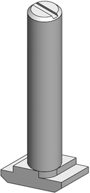 Vis à tête marteau M8 x 43 mm pour profilé aluminium