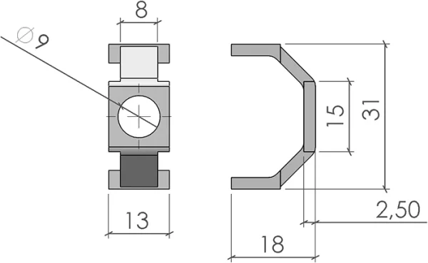 plan Anti-rotation - profilé aluminium