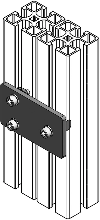 mise en situation Plat pour panneau démontable 45x45 - jeu 3 mm