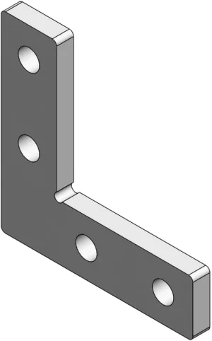 Équerre d’onglet 90° pour profilé aluminium