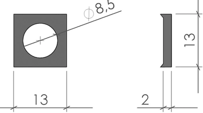 plan Plaque d’appui à griffes