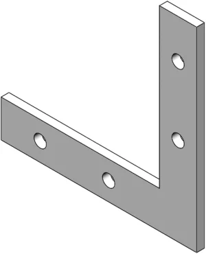 Renfort de cadre 90° - profilé aluminium