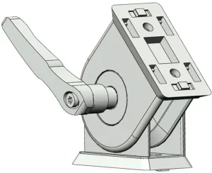 Articulation double réglable pour profilé 40 - avec poignée