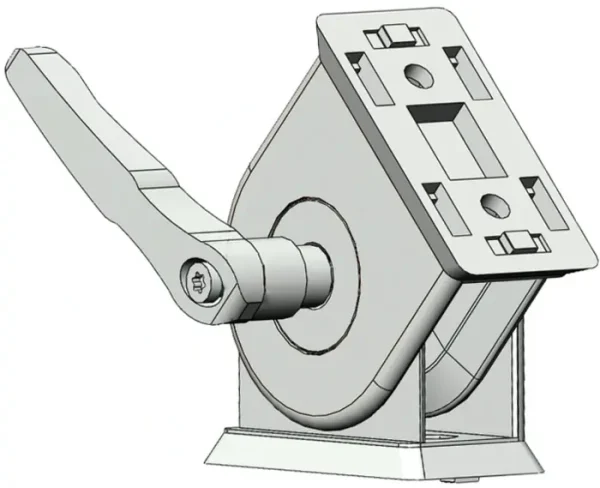 Articulation double réglable pour profilé 40 - avec poignée