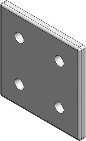 Plat simple 80x80 - jeu 0 mm