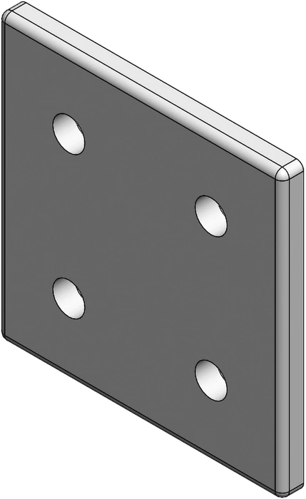 Plat simple 80x80 - jeu 0 mm