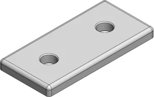 Plat simple 40x40 - jeu 0 mm
