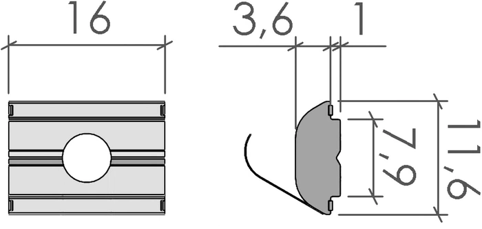 plan Écrou basculant 30 pour profilé aluminium