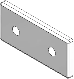 Plat simple 45x45 - jeu 0 mm