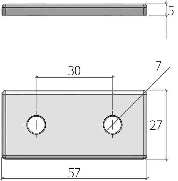plan Plat simple 30x30 - jeu 0 mm