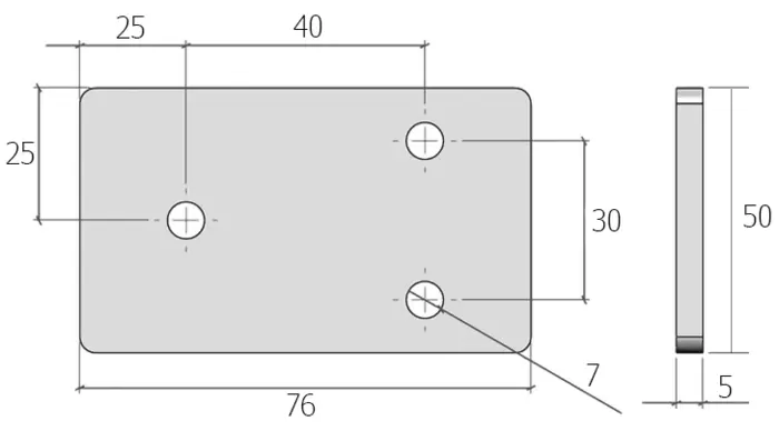 plan Plat pour panneau démontable 40x40 - jeu 0 mm