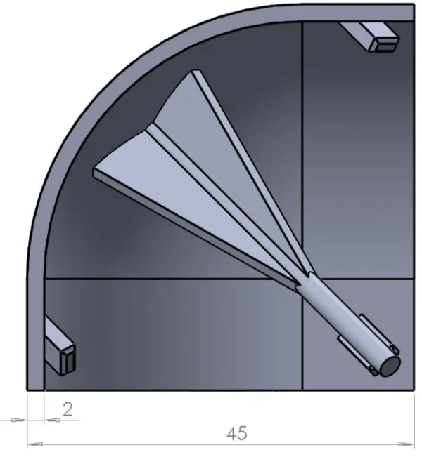 plan Embout pour équerre 3 axes - polyamide noir
