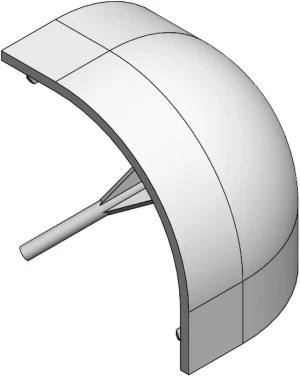 Embout pour équerre 3 axes - polyamide noir