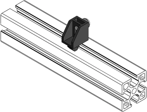 mise en situation Fixation rapide panneaux sur profilés aluminium