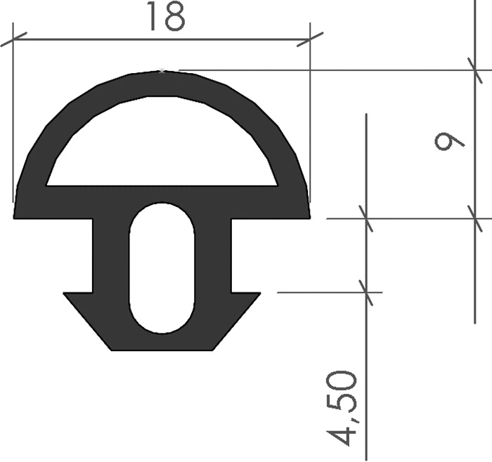 plan Profilé d’étanchéité - rainure 8mm