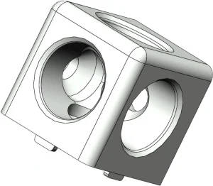 Kit connecteurs cube 3 voies - profilé aluminium 30x30