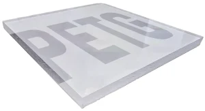 plaque de PETG transparent sur mesure