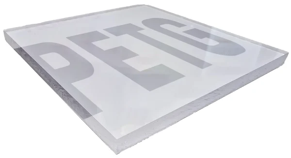 plaque de PETG transparent sur mesure
