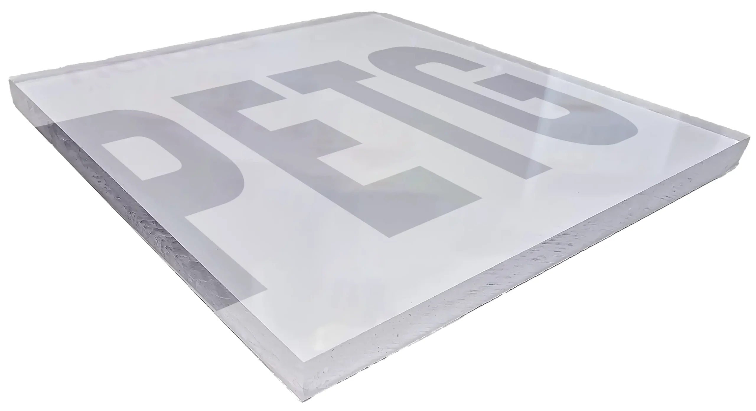 plaque de PETG transparent sur mesure