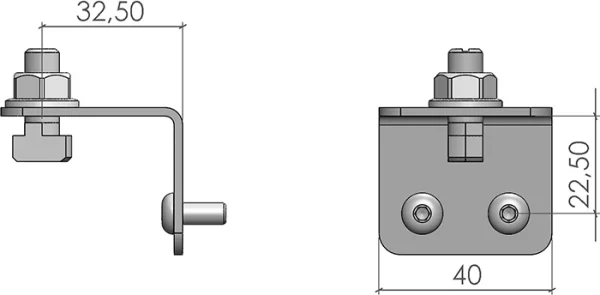 plan 2 Kit panneau basculant pour profilé aluminium