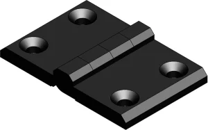 Charnière 60x45 métal pour profilé aluminium