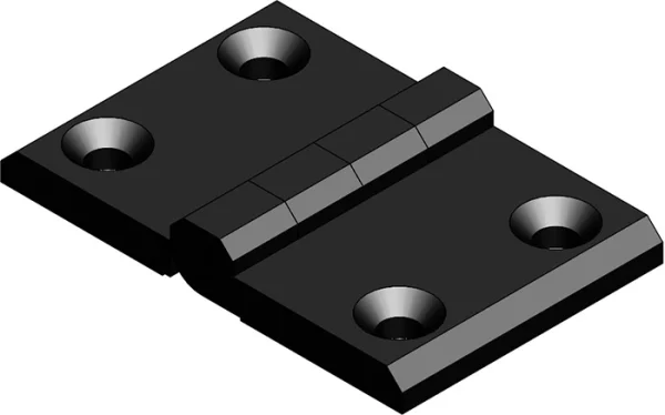 Charnière 60x45 métal pour profilé aluminium