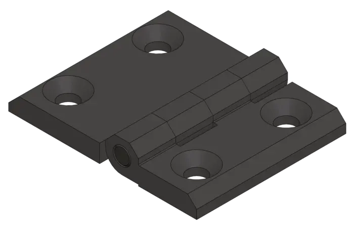 Charnière 45x30 métal pour profilé aluminium