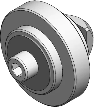 Galet épaulé pour profilé aluminium