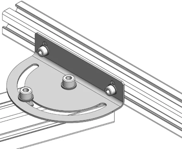 mise en situation du Support Tablette pour Profilés en Aluminium