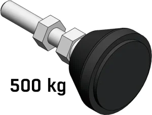 Pied articulé en PA - 500 kg pour profilé aluminium