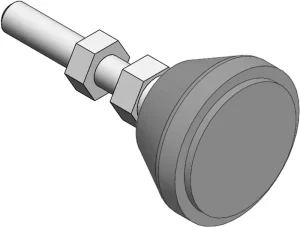 Pied articulé en aluminium pour profilé aluminium