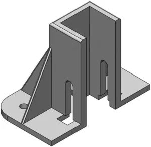 Demi embase pour profilé aluminium